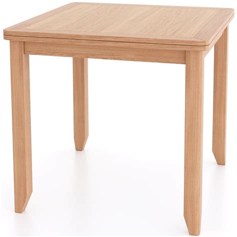 Aria Oak Flip Top Extending Dining Table Made With Oak