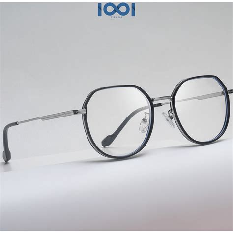 Jual Iooi Eyewear Frame Kacamata Geometric Metal Tr Lentur Bisa