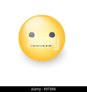 Indifferent Emoji Cartoon Icon Expressionless Emoticon Face Neutral