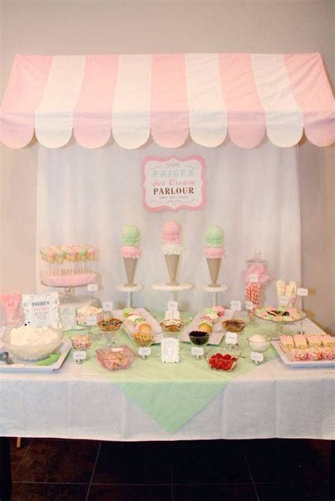 Fiesta De Helado Hermosos Detalles Ice Cream Parlor Party Ice Cream