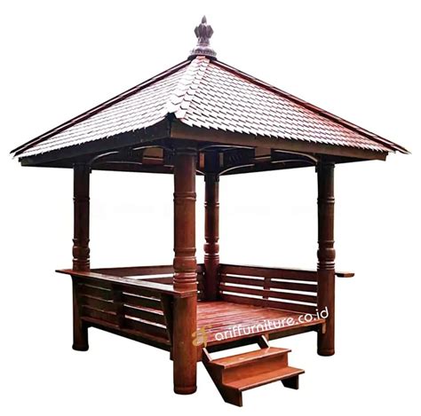 Gazebo Kayu Kelapa Saung Minimalis X Meter Perabotan Rumah Di