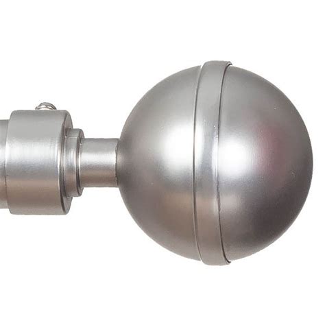 Metal Curtain Pole Finials / Ends For 19mm Pole, Satin Chrome P1