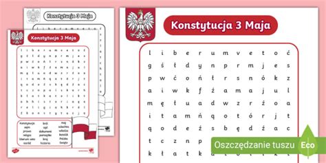 FREE Konstytucja 3 Maja Wykreślanka o konstytucji 3 Maja