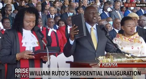 William Ruto Sworn In As Kenyas Fifth President Arise News