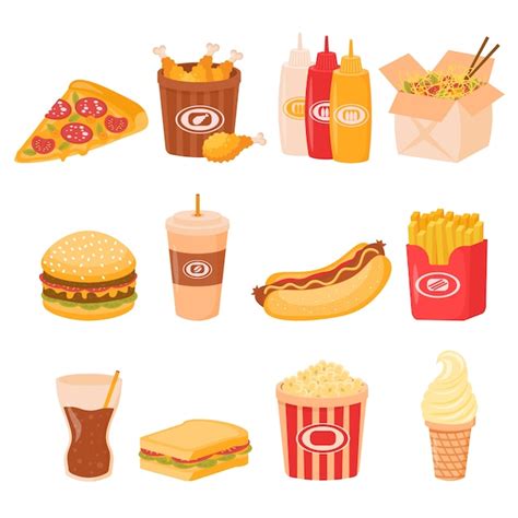 Free Vector Fast Food Restaurant Menu Banners Set