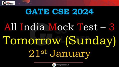 Aimt Reminder Gate Cse All India Mock Test Goclassesaimt