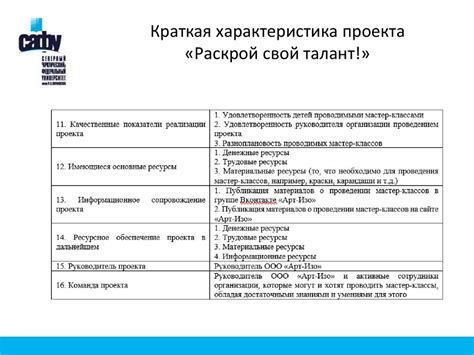 Некоммерческий проект «Раскрой свой талант!» - презентация онлайн