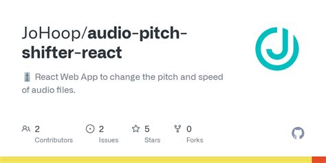 Github Johoopaudio Pitch Shifter React 🎚️ React Web App To Change