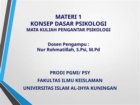 Materi 1konsep Dasar Psikologipptpptx