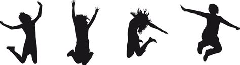 Joy Jumping Silhouette - Openclipart