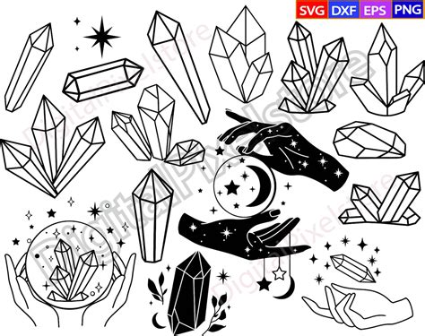 Crystal Svg Bundlemagic Crystals Svg Filescrystal Etsy