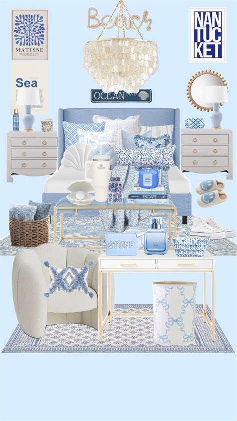 Coastal Granddaughter Room Blue White Blueandwhite