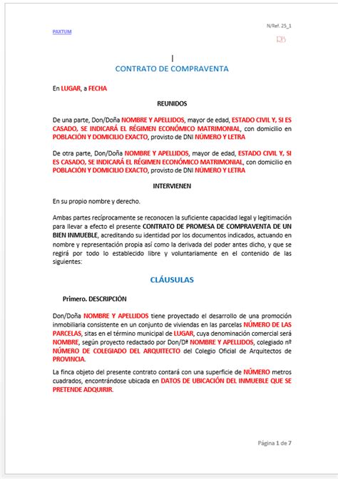 Contrato De Promesa De Compraventa Inmueble Formato Legalario Promesa Contrato Bien Inmueble