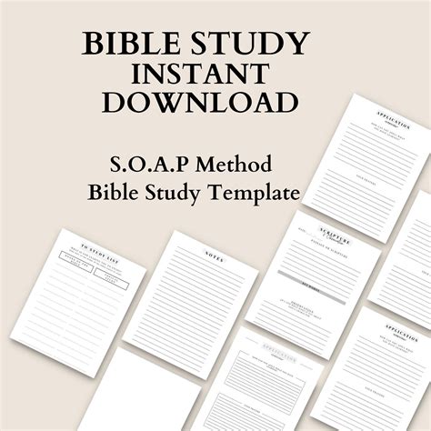 SOAP Bible Study Instant Download | Bible Study Template | Scripture