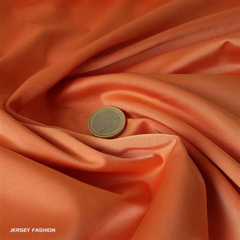 Stretch Satin Fabric Orange Toptex Elastic Satin Fabrics Online