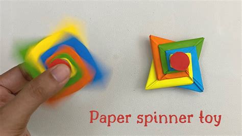 How To Make Paper Fidget Spinner Toy For Kids Nursery Craft Ideas