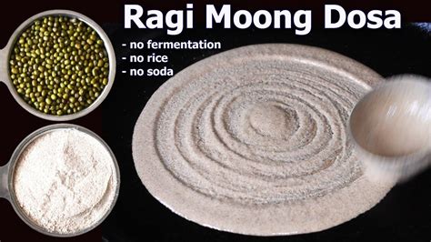 Ragi Moong Dosa Recipe Makes Healthy And Instant Dosa Recipe Without Fermentation Youtube In