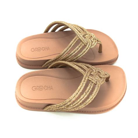 Chinelo Feminino Grendha Hera Ad Nude Dourado