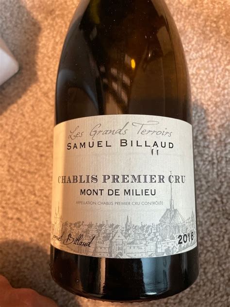 Samuel Billaud Chablis Er Cru Mont De Milieu France Burgundy