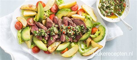 Chimichurri Salade Met Biefstuk Leuke Recepten Recipe Salad