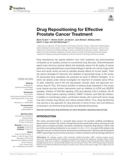 Pdf Drug Repositioning For Effective Prostate Cancer Treatment