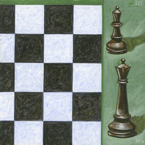 DAY 365, CHESS BOARD Painting by MARKOS KAMPANIS | Saatchi Art