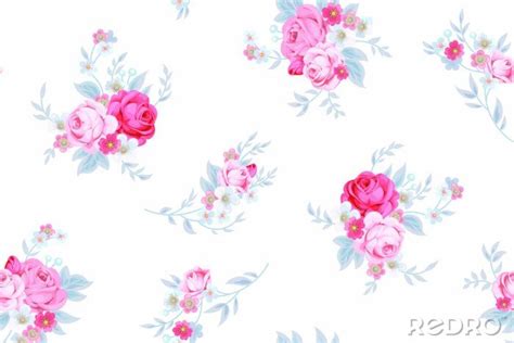 Bild Rosa Blumen Shabby Chic nach Maß myredro de