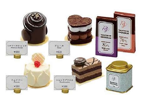 RE MENT Miniatua PATISSERIE Petit Gateau Cake Shop Full Set BOX Of 8