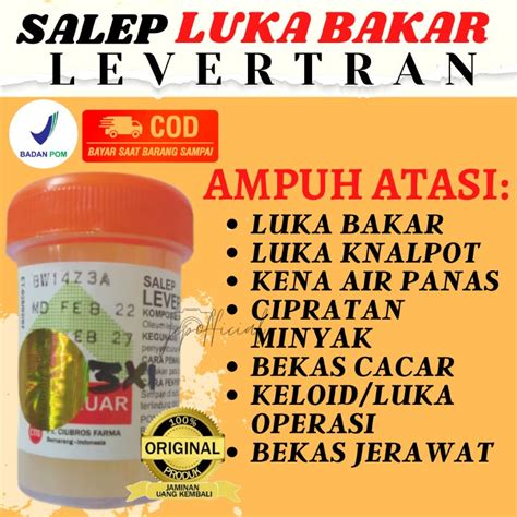 Jual Salep Bekas Luka Levertran Bpom Hilangkan Bekas Luka Cacar Operasi