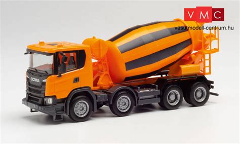 Herpa 312424 Scania CG17 4 tengelyes betonkeverő kommunálsá