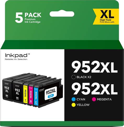 5 Pack Larger Capacity 952xl Ink Cartridges Replacement For Original Hp 952 952 Xl Ink