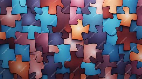 Premium Photo Interlocking Puzzle Pieces Forming A Seamless Pattern