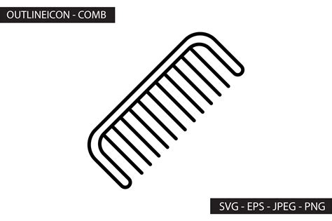 Comb Outline Icons Illustration Par Sikey Studio · Creative Fabrica