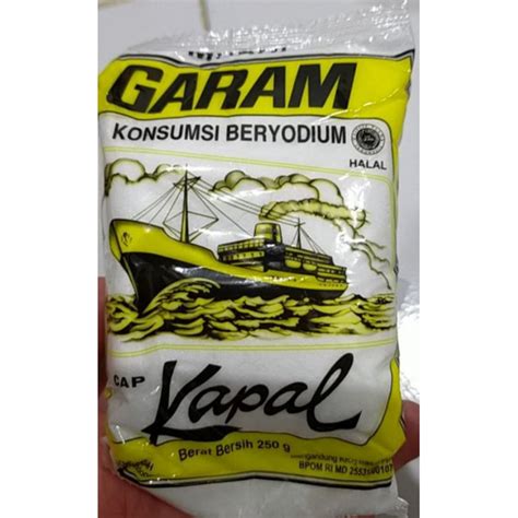 Jual Murni Garam Beryodium Cap Kapal 250 Gram Shopee Indonesia