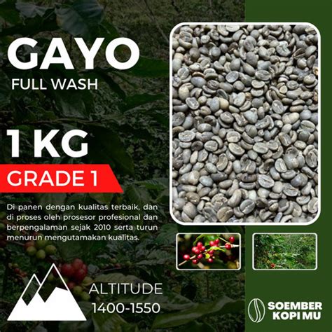 Jual Arabika Gayo Green Bean Proses Full Wash Kg Jakarta Selatan