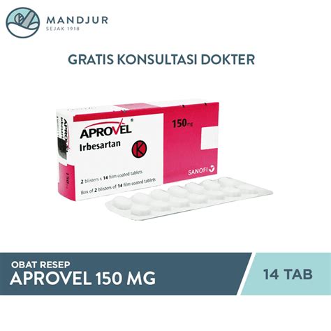 Aprovel 150 Mg Strip 14 Tablet — Apotek Mandjur