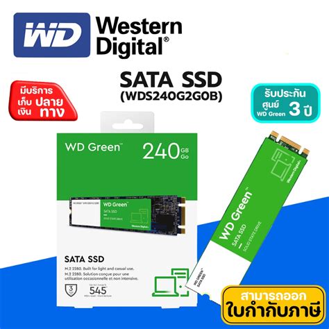 240GB SSD เอสเอสด WD GREEN M 2 2280 SATA WDS240G3G0B รบประกน 3