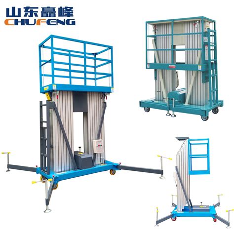 Electric Table Man Lift Hydraulic Mast Ladder Lift Aluminum Work