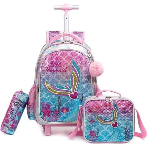 Cartable A Roulette Fille Sac Dos Roulettes Pour Filles Sac A