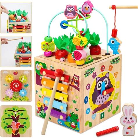 Cubo Montessori Juego Multifuncional Did Ctico Bebe Madera Cuotas