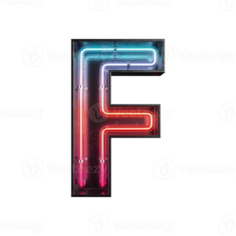 Neon Light Alphabet F 8505956 Png