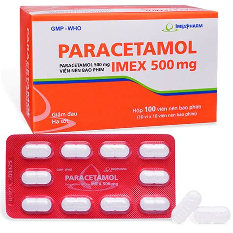 Paracetamol Imex 500mg 100v Imexpharm