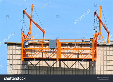 Suspended Platform Cradle Construction Gondola Zlp Stock Photo