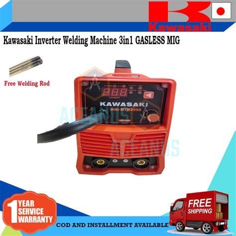 Kawasaki Mini Inverter Welding Machine 300A 3in1 TIG MIG ARC Lazada PH