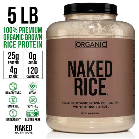 Organic Brown Rice Protein Powder Naked Rice 5lb Naked Nutrition