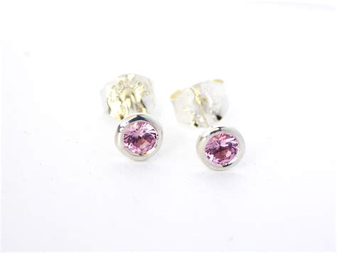 Birthstone Stud Earrings Pick Your Stone White Topaz Earrings