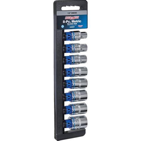 Channellock Metric 12 In Drive 12 Point Shallow Socket Set 8 Piece