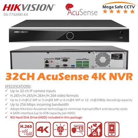 Hikvision Ds Nxi K Ch U K Series Acusense K Nvr Sata