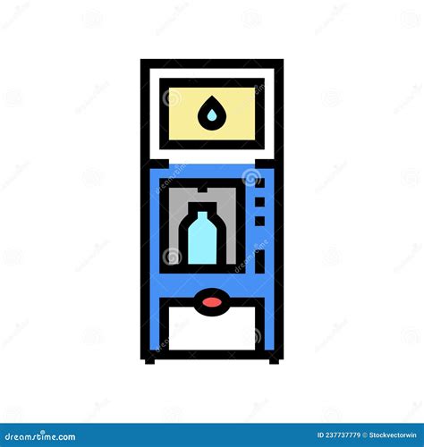 Ilustración Vectorial De Iconos De Colores De Máquinas Expendedoras De