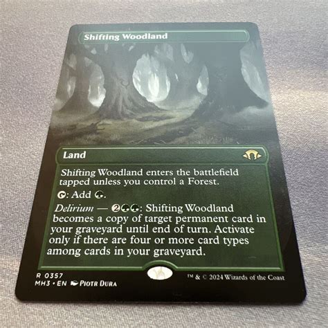 Shifting Woodland Mint Borderless Modern Horizons Mh Mtg Rare